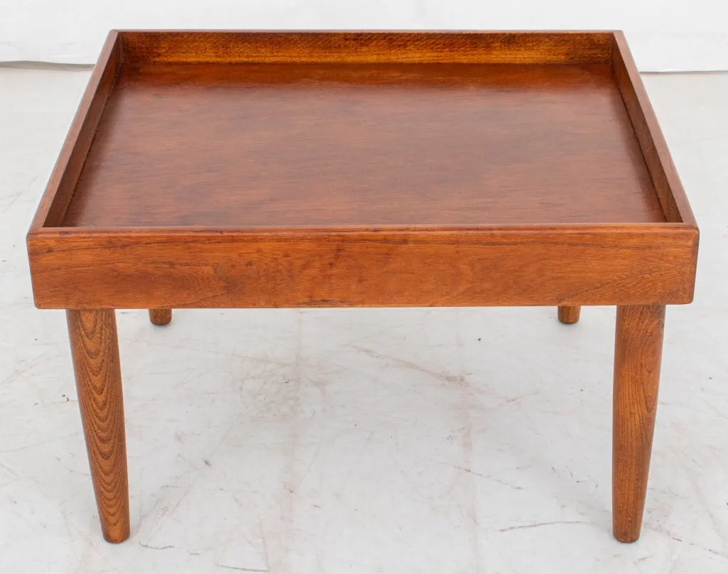 Mid-Century Small Walnut Low Coffee Table