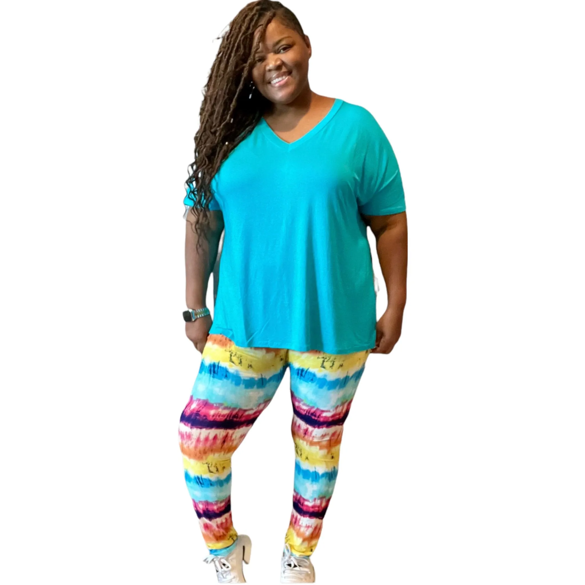 Mina Plus Size Tie Dye Legging Set