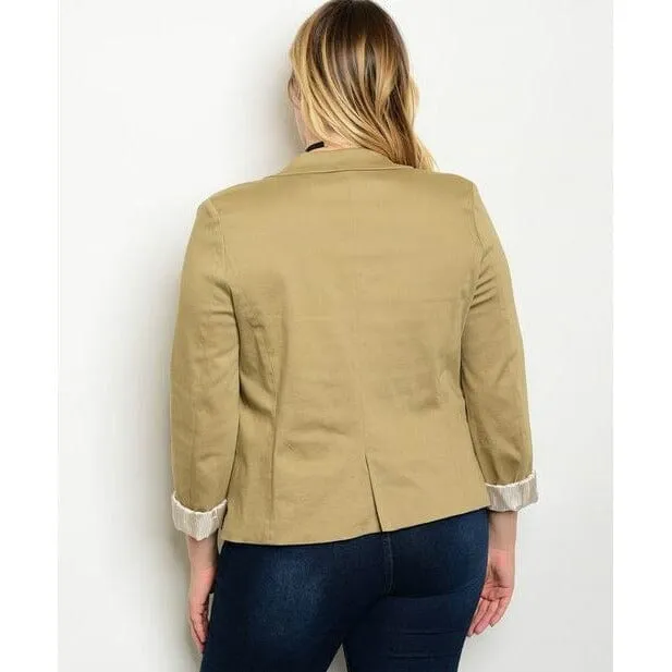 MOCHA PLUS SIZE BLAZER