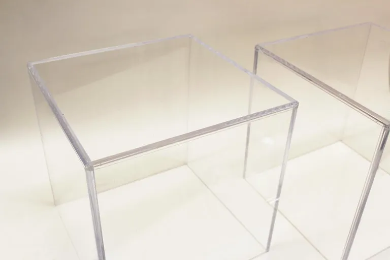 Modern Acrylic Display Pedestal Cubes or Side Tables