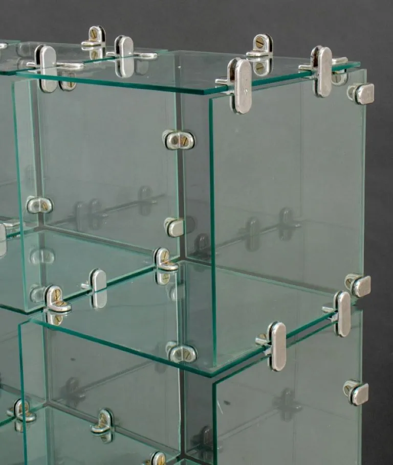 Modern Glass Cube Display Case