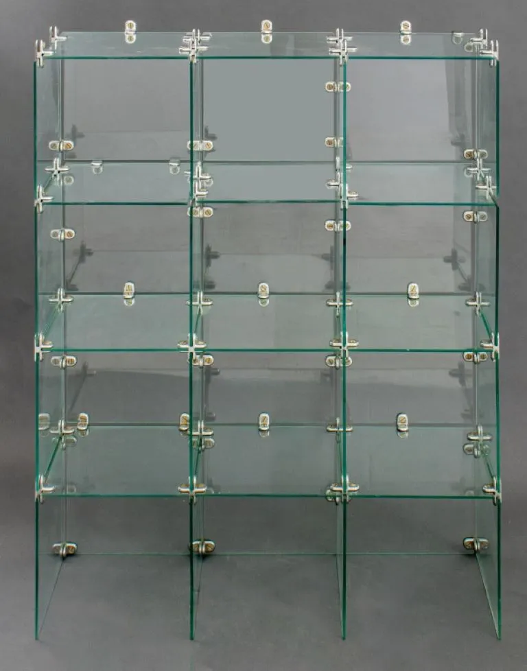 Modern Glass Cube Display Case