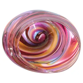 Modern Studio Art Glass Sculptural Bowl