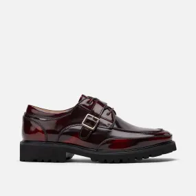 Ms. Atlas Burgundy Patent Leather Lug Derby