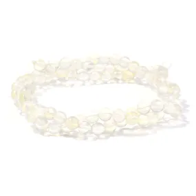 Opalite Yellow (Synthetic) 4mm Round - 15-16 inch - CLEARANCE