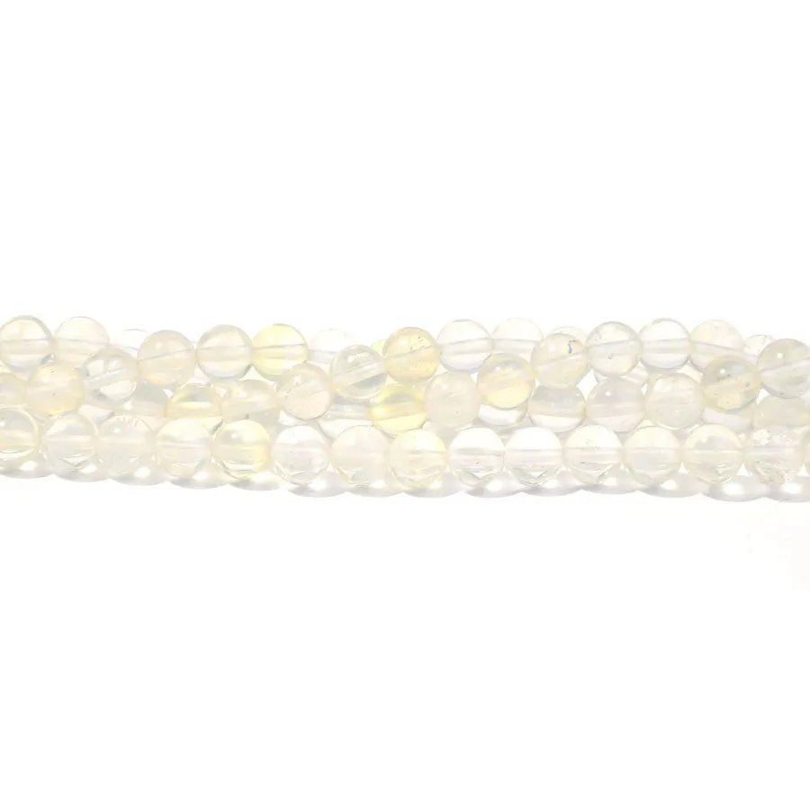 Opalite Yellow (Synthetic) 4mm Round - 15-16 inch - CLEARANCE