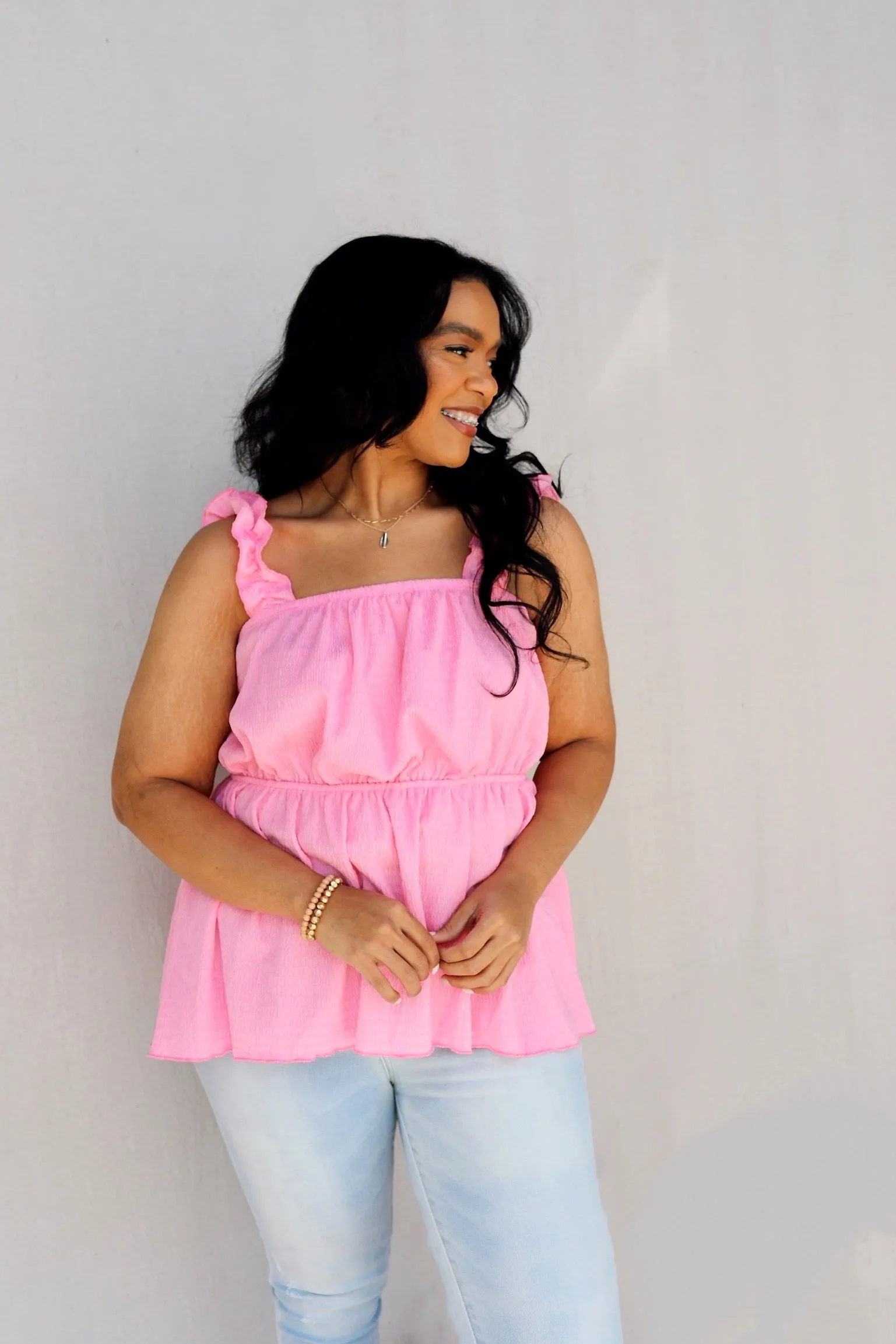 PLUS SIZE Alice Ruffle Tank Top