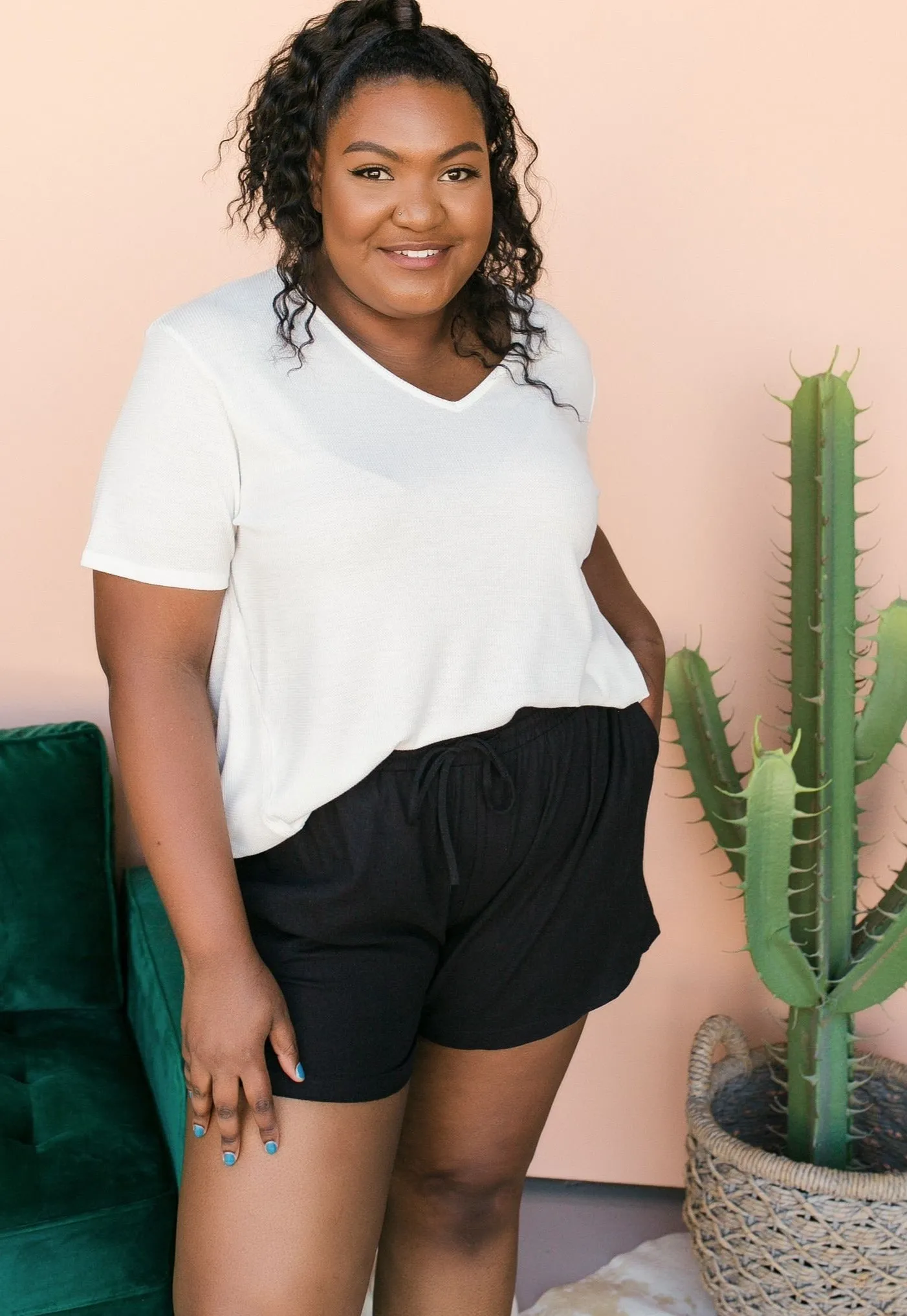 PLUS SIZE Caught Off Guard Linen Shorts