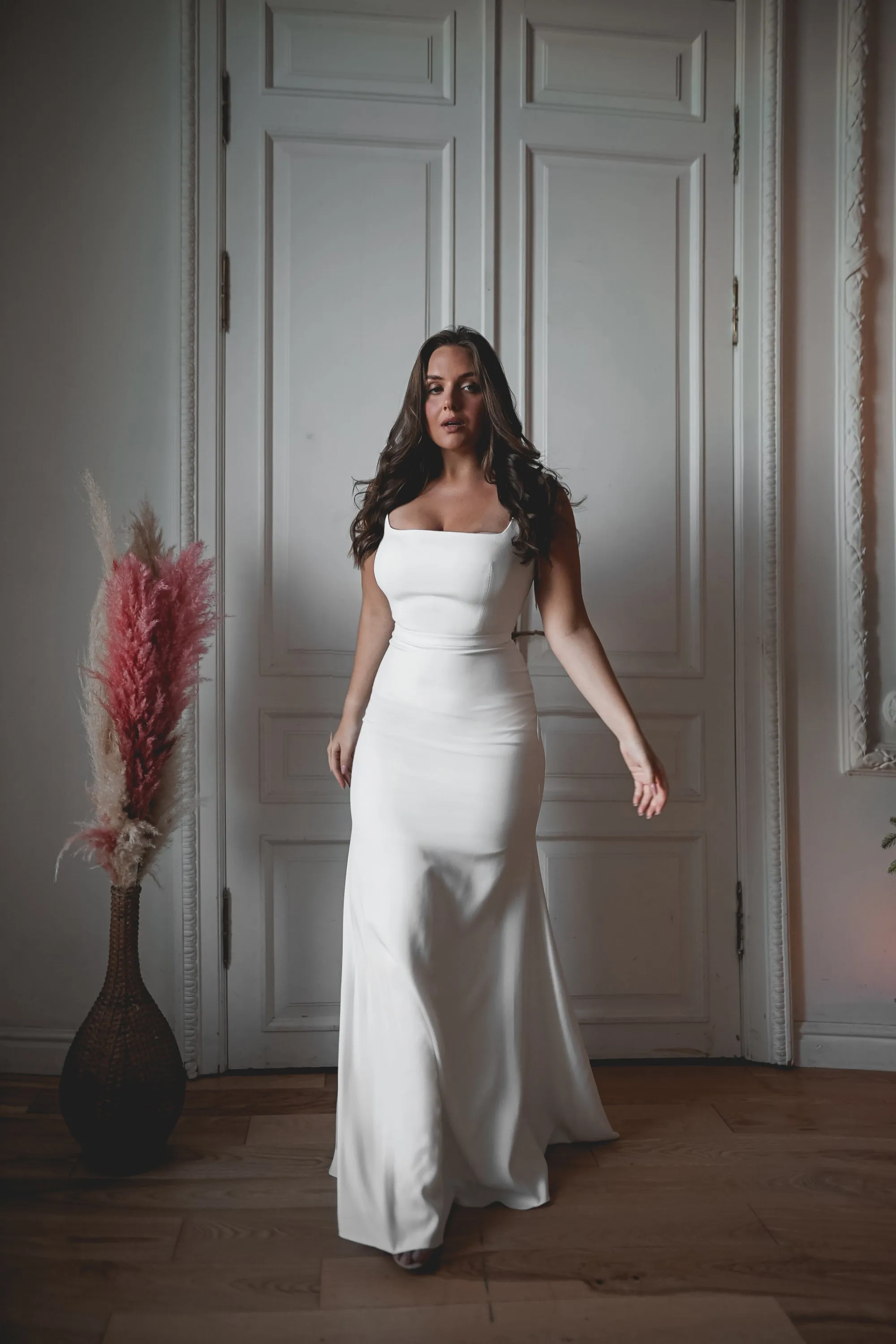 Plus Size Crepe Wedding Dress Jessica