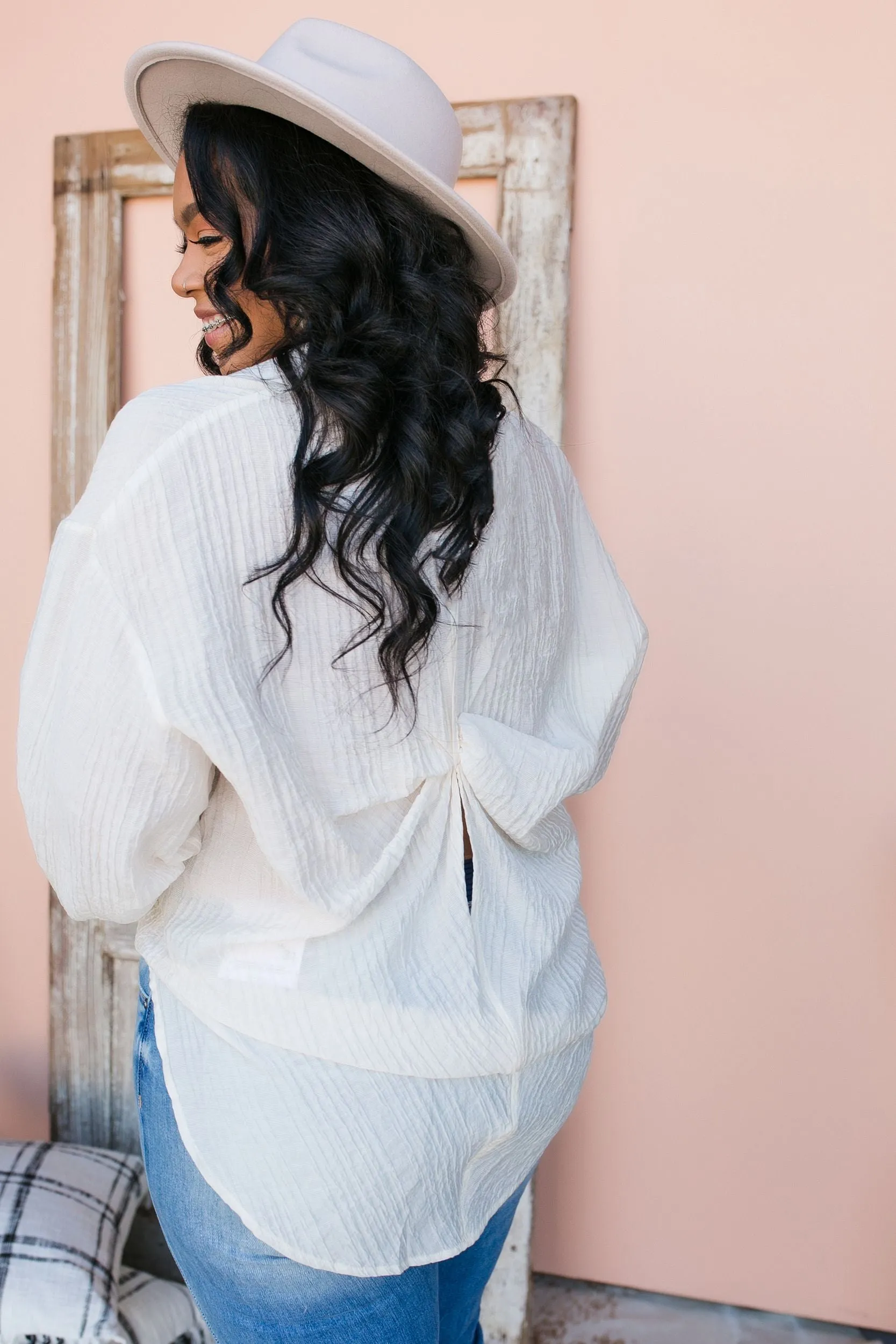 PLUS SIZE Day Trip Button Down Blouse