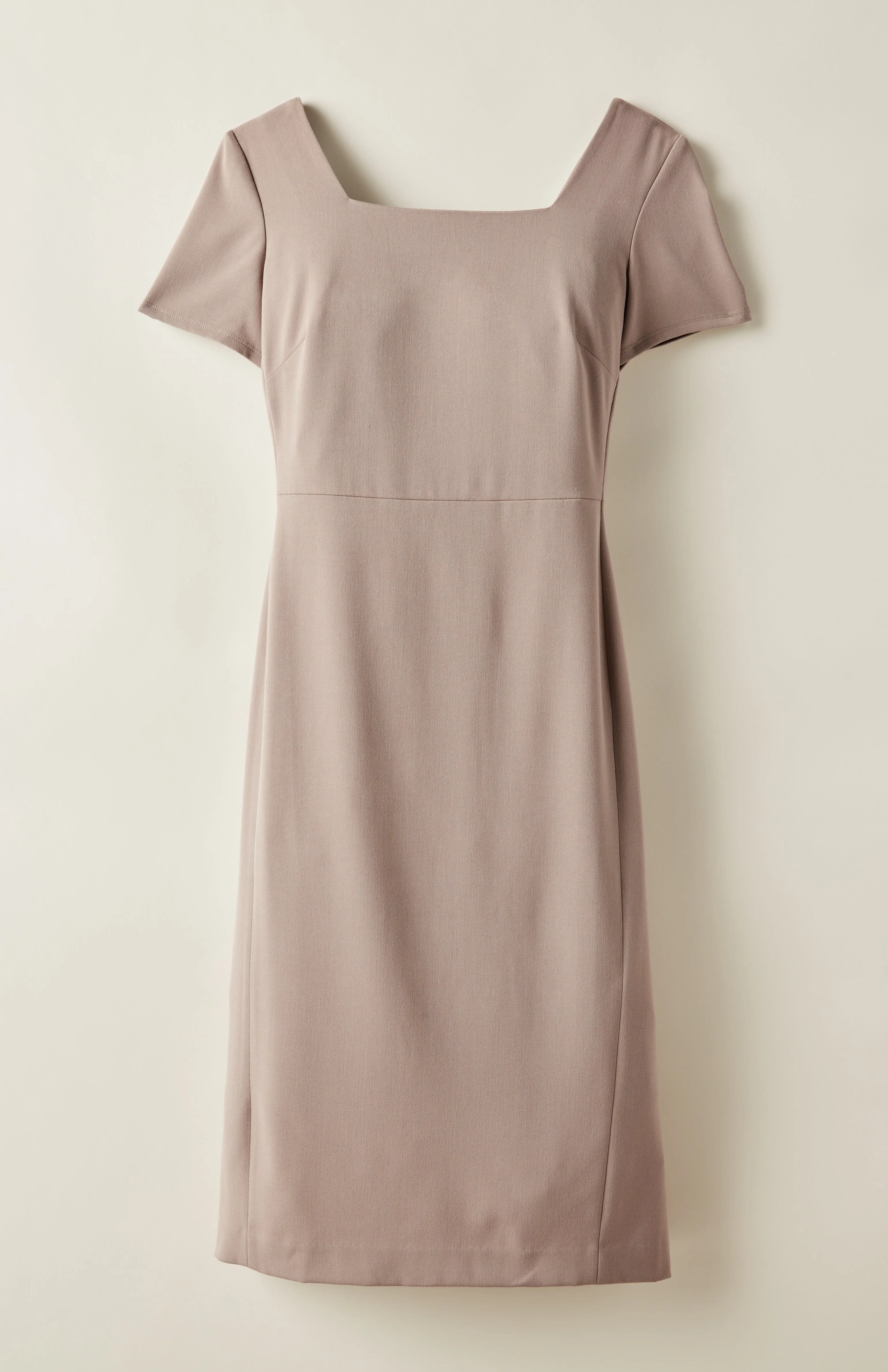 Plus Size Gabardine Square Neck Dress