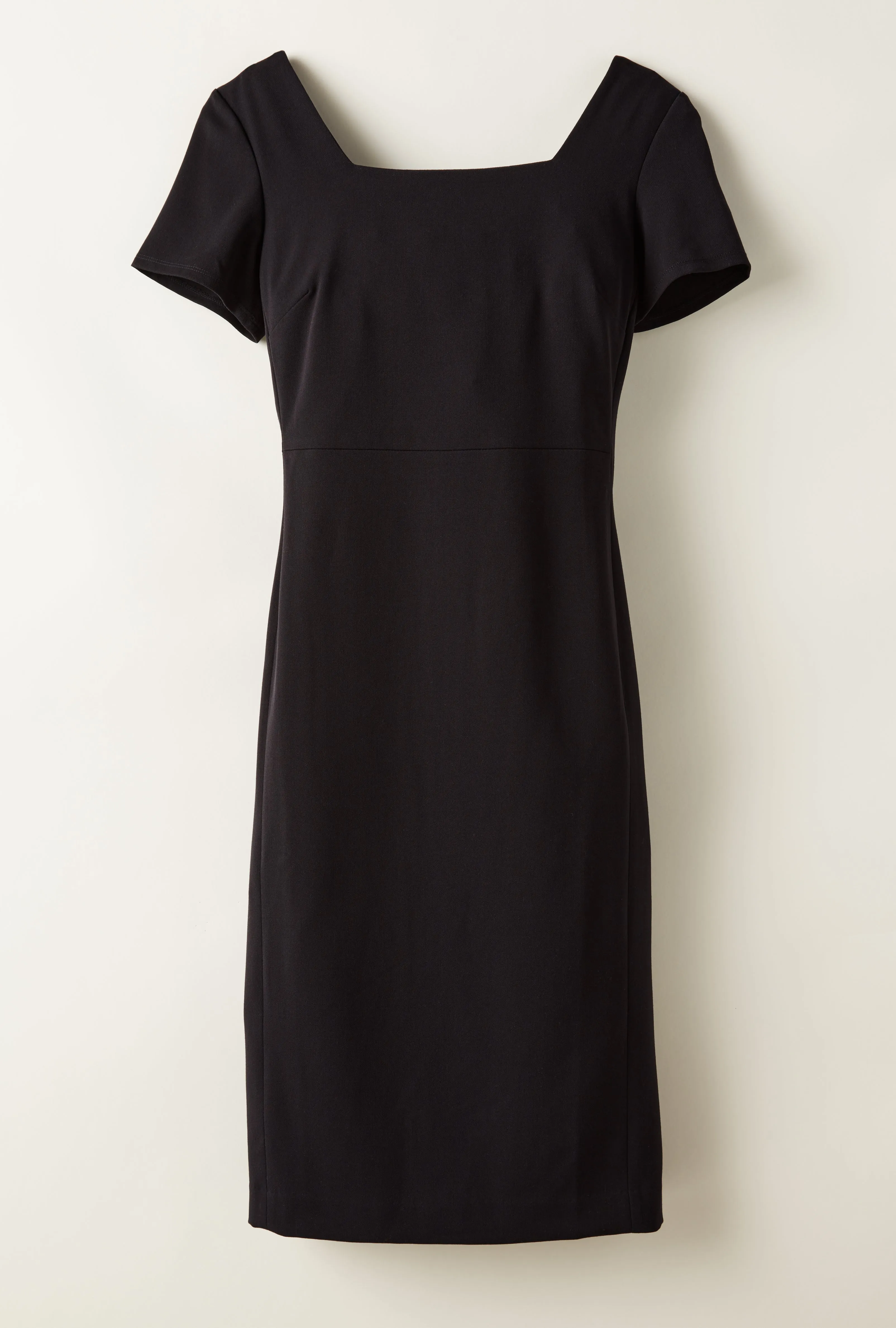 Plus Size Gabardine Square Neck Dress