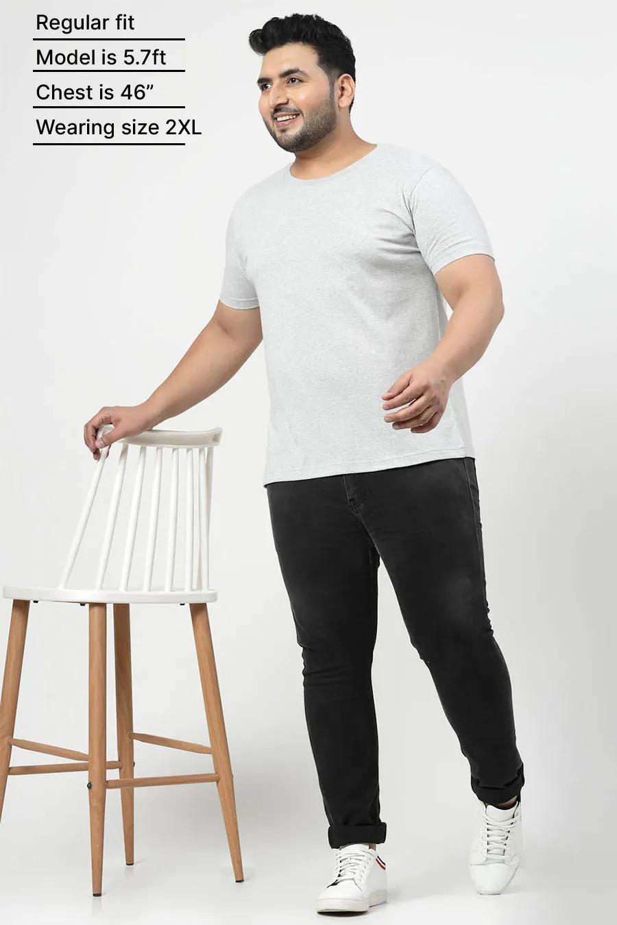 Plus Size - Light Grey - Classic Crew