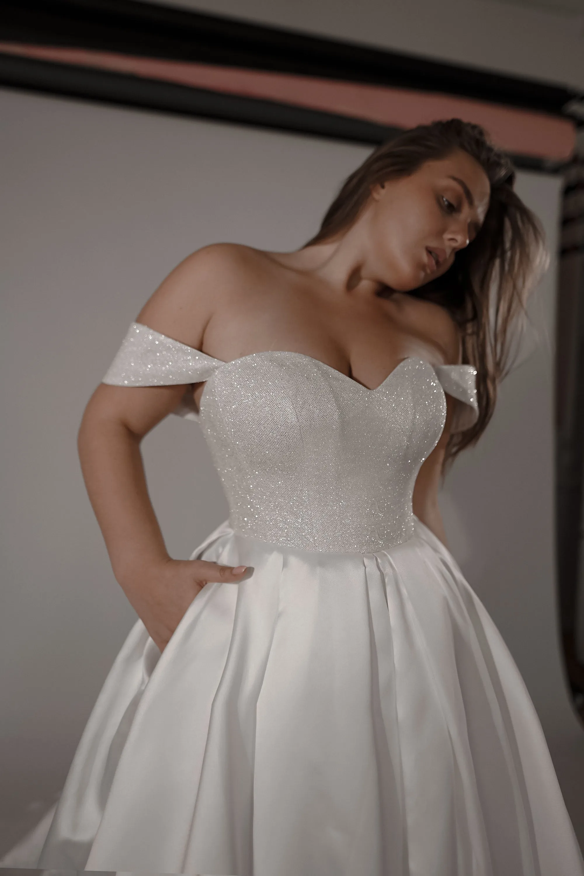 Plus-Size Mikado Wedding Dress Kimberly