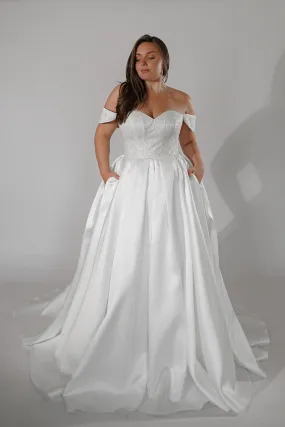 Plus-Size Mikado Wedding Dress Kimberly