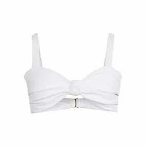 Plus size white swimsuit top