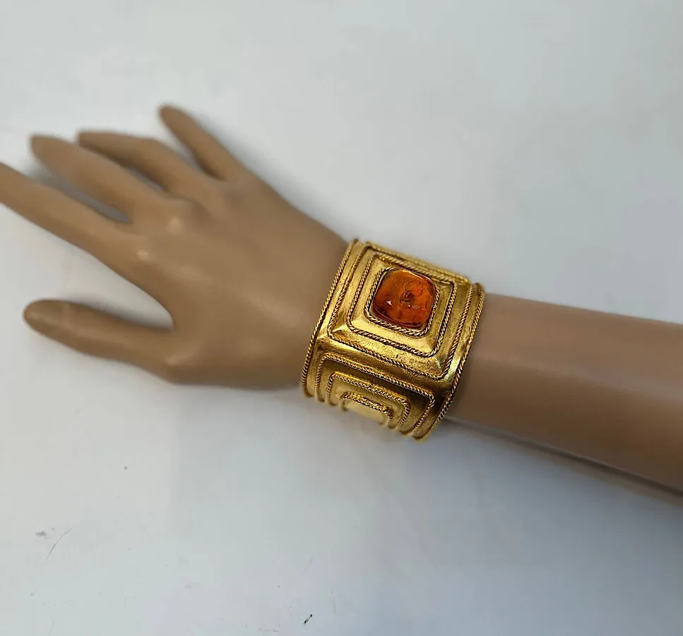 Rare Vintage Chanel 1991 Collection 25 bracelet cuff