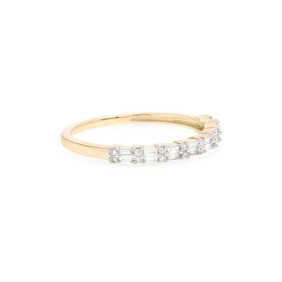 Stackable Baguette Ring in 14k Gold over Sterling Silver