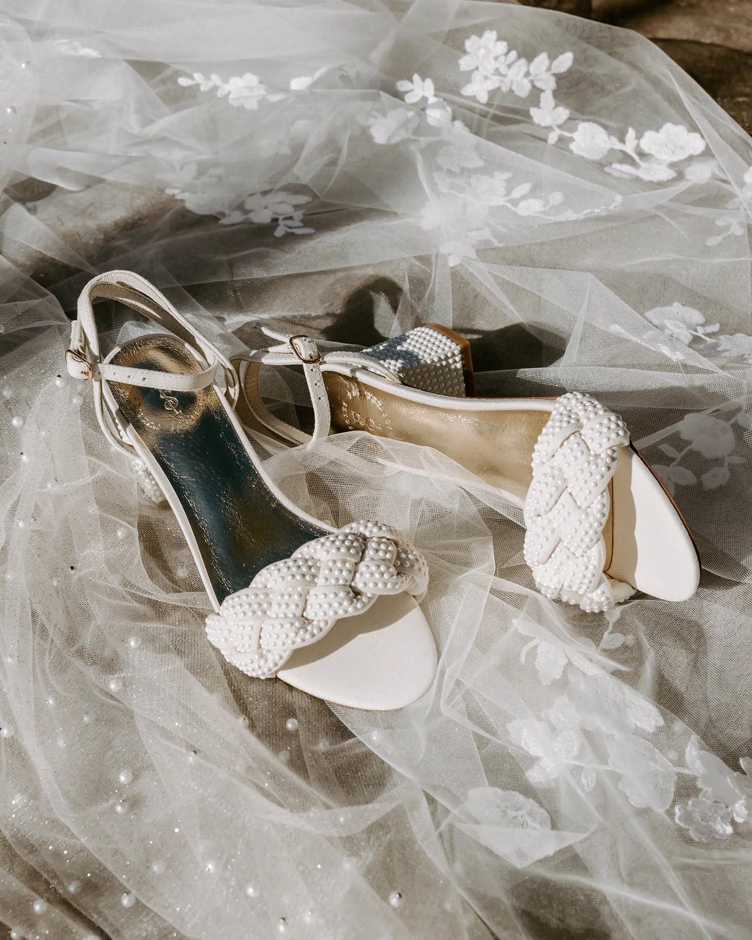 TRUE - IVORY PEARL WEDDING SANDALS WITH PLAIT TOE - FINAL SALE