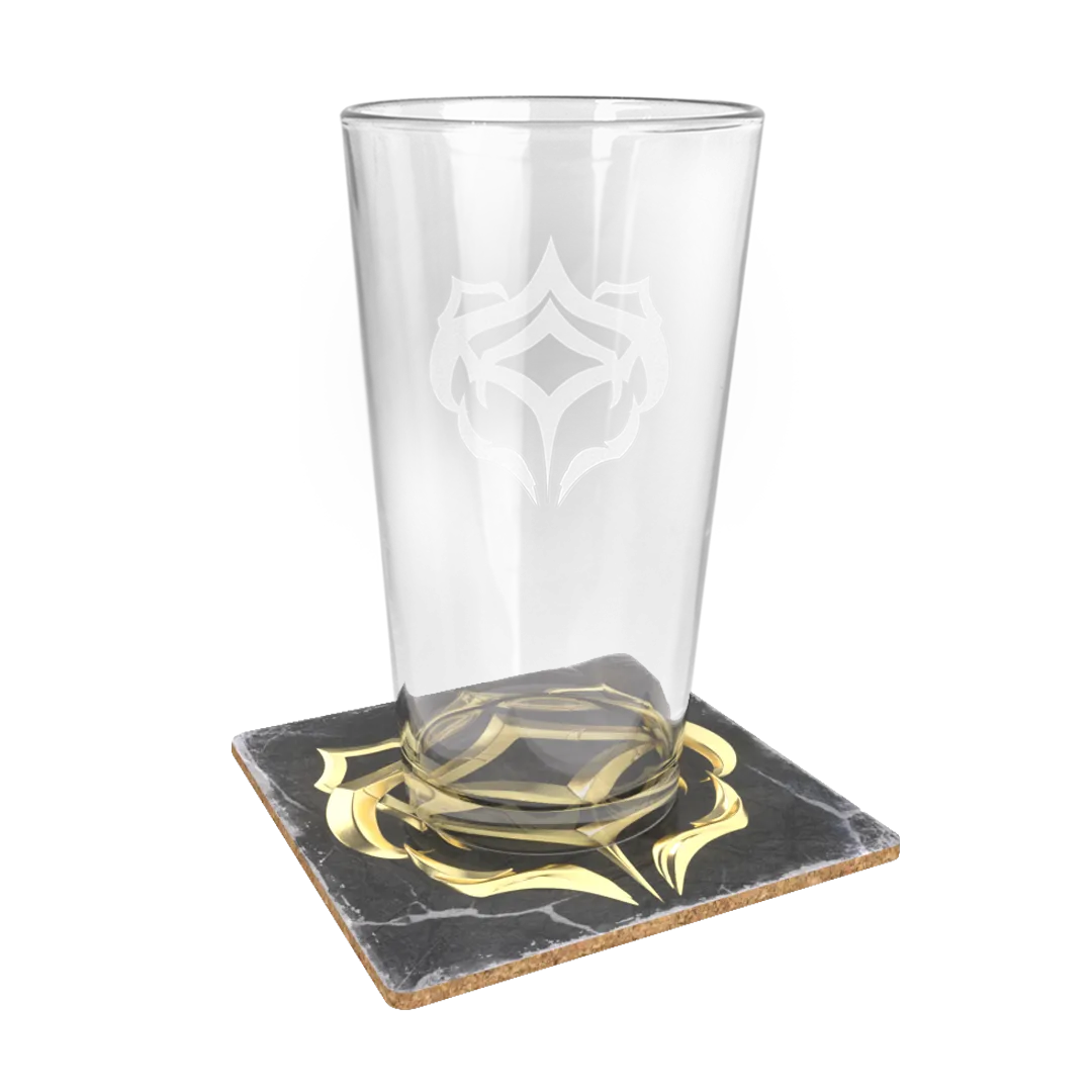 True Master Pint Glass & Coaster