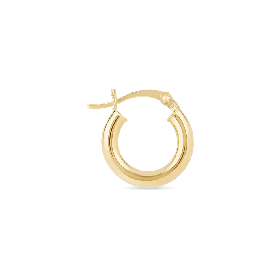 Tube Hoop Earrings in 14K Gold Over Sterling Silver