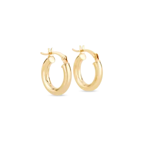 Tube Hoop Earrings in 14K Gold Over Sterling Silver