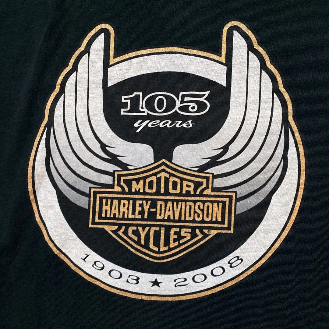 Vintage '08 Harley Davidson 105 Year Anniversary Long Sleeve