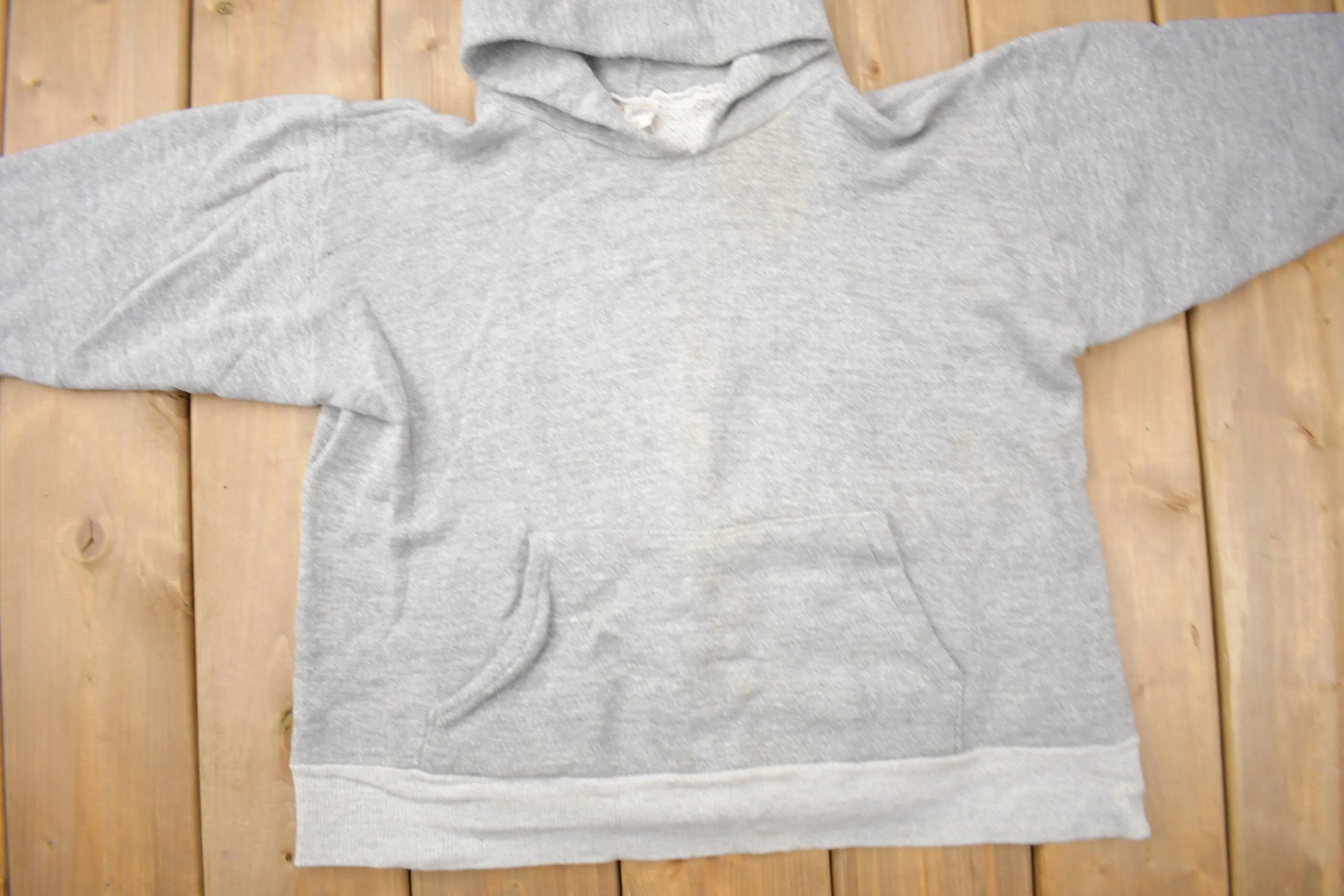 Vintage 1960s Gym Master Blank Grey Hoodie / Boys Size / True Vintage / Made In Canada / 60s Hoodie