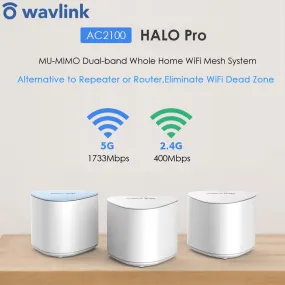 Wireless Mesh WiFi Router 2.4G 5G AC2100 MU-MIMO Dual-Band Whole Home Mesh WiFi Wireless Router